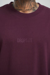 HEAVY HD FRONT LOGO T-SHIRT GRAPE WINE