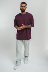 HEAVY HD FRONT LOGO T-SHIRT GRAPE WINE