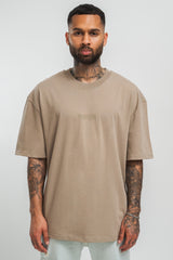 HEAVY HD FRONT LOGO T-SHIRT WEATHERED TEAK