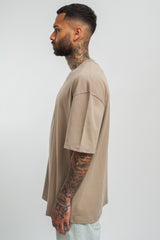 HEAVY HD FRONT LOGO T-SHIRT WEATHERED TEAK