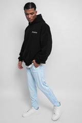 TRACK PANTS SIDE STRIPE BABY BLUE