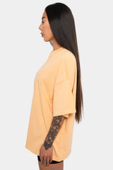 HEAVY MIDDLE HD PRINT T-SHIRT WASHED PEACH