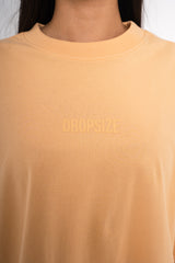 HEAVY MIDDLE HD PRINT T-SHIRT WASHED PEACH