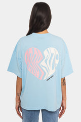 HEAVY BROKEN HEART T-SHIRT BABY BLUE