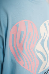 HEAVY BROKEN HEART T-SHIRT BABY BLUE