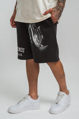 HEAVY LEGENDS SWEAT SHORT WASHED BLACK