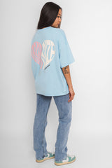 HEAVY BROKEN HEART T-SHIRT BABY BLUE