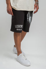 HEAVY LEGENDS SWEAT SHORT WASHED BLACK