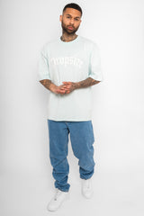 HEAVY OVERSIZE LOGO T-SHIRT SALT AIR