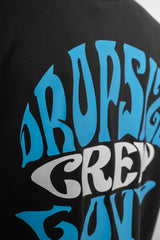 HEAVYE OVERSIZE CREW LOVE T-SHIRT WASHED BLACK/BLUE