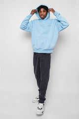 HEAVY OVERSIZE SCORPION DESIGN HOODIE BABY BLUE