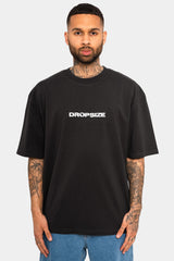 HEAVY OVERSIZE MOON T-SHIRT WASHED BLACK