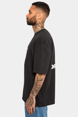 HEAVY OVERSIZE MOON T-SHIRT WASHED BLACK
