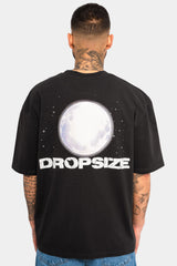 HEAVY OVERSIZE MOON T-SHIRT WASHED BLACK