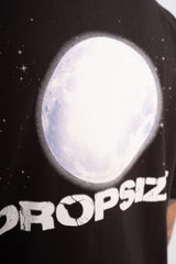 HEAVY OVERSIZE MOON T-SHIRT WASHED BLACK