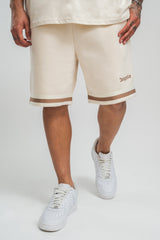 STRIPE SHORT V2 COCONUT/ BROWN