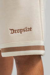 STRIPE SHORT V2 COCONUT/ BROWN