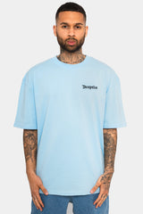 HEAVY OVERSIZE BACKPRINT T-SHIRT BABY BLUE