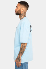 HEAVY OVERSIZE BACKPRINT T-SHIRT BABY BLUE