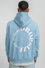 HEAVY OVERSIZE V2 CIRLCE HOODIE BABY BLUE