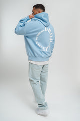 HEAVY OVERSIZE V2 CIRLCE HOODIE BABY BLUE