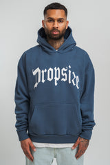 LOGO DESIGN HOODIE CHINA BLUE