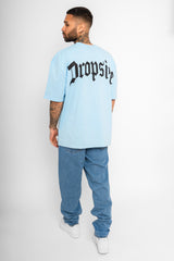 HEAVY OVERSIZE BACKPRINT T-SHIRT BABY BLUE