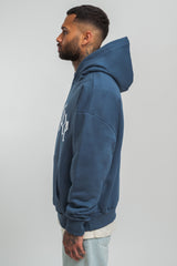 LOGO DESIGN HOODIE CHINA BLUE