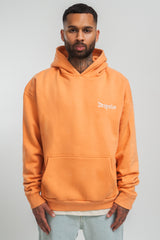 HEAVY OVERSIZE EMBO HOODIE CORAL