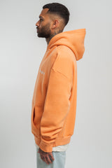 HEAVY OVERSIZE EMBO HOODIE CORAL