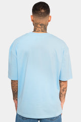 HEAVY OVERSIZE LOGO T-SHIRT BABY BLUE