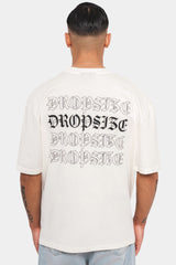 HEAVY OVERSIZE QUATTRO T-SHIRT CREAM WHITE