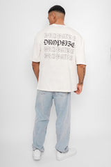 HEAVY OVERSIZE QUATTRO T-SHIRT CREAM WHITE