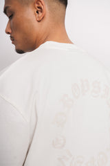 HEAVY OVERSIZE CIRCLE DESIGN T-SHIRT CREAM/ COCONUT
