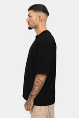 HEAVY OVERSIZE RUBBER PATCH T-SHIRT BLACK