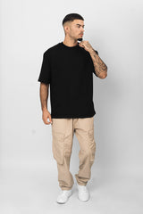 HEAVY OVERSIZE RUBBER PATCH T-SHIRT BLACK