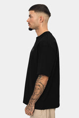 HEAVY OVERSIZE HD PRINT T-SHIRT BLACK