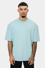 HEAVY OVERSIZE SCORPION DESIGN T-SHIRT BABY BLUE