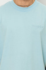 HEAVY OVERSIZE SCORPION DESIGN T-SHIRT BABY BLUE