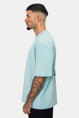 HEAVY OVERSIZE SCORPION DESIGN T-SHIRT BABY BLUE