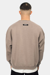 HEAVY OVERSIZE RUBBER PATCH SWEATER SILVER MINK