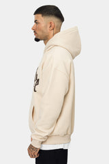 HEAVY OVERSIZE PUFFER PRINT HOODIE COCONUT MILK