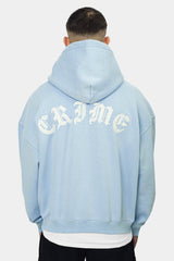 HEAVY OVERSIZE CRIME HOODIE BABY BLUE