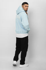 HEAVY OVERSIZE CRIME HOODIE BABY BLUE