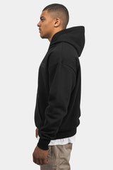 HEAVY OVERSIZE HD PRINT HOODIE BLACK
