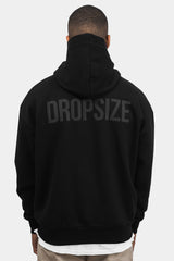 HEAVY OVERSIZE HD PRINT HOODIE BLACK