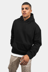 HEAVY OVERSIZE RUBBER PATCH HOODIE BLACK