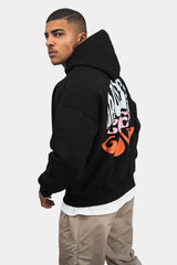 HEAVY OVERSIZE CREW LOVE HOODIE BLACK