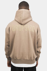 HEAVY OVERSIZE HD PRINT HOODIE SILVER MINK