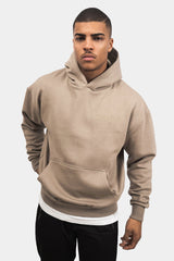 HEAVY OVERSIZE HD PRINT HOODIE SILVER MINK